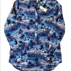 J Crew Hawaiian Sunset dress shirt size 4